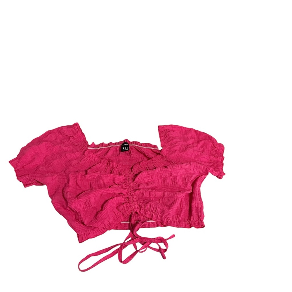 SHEIN Fuchsia Ruched Top